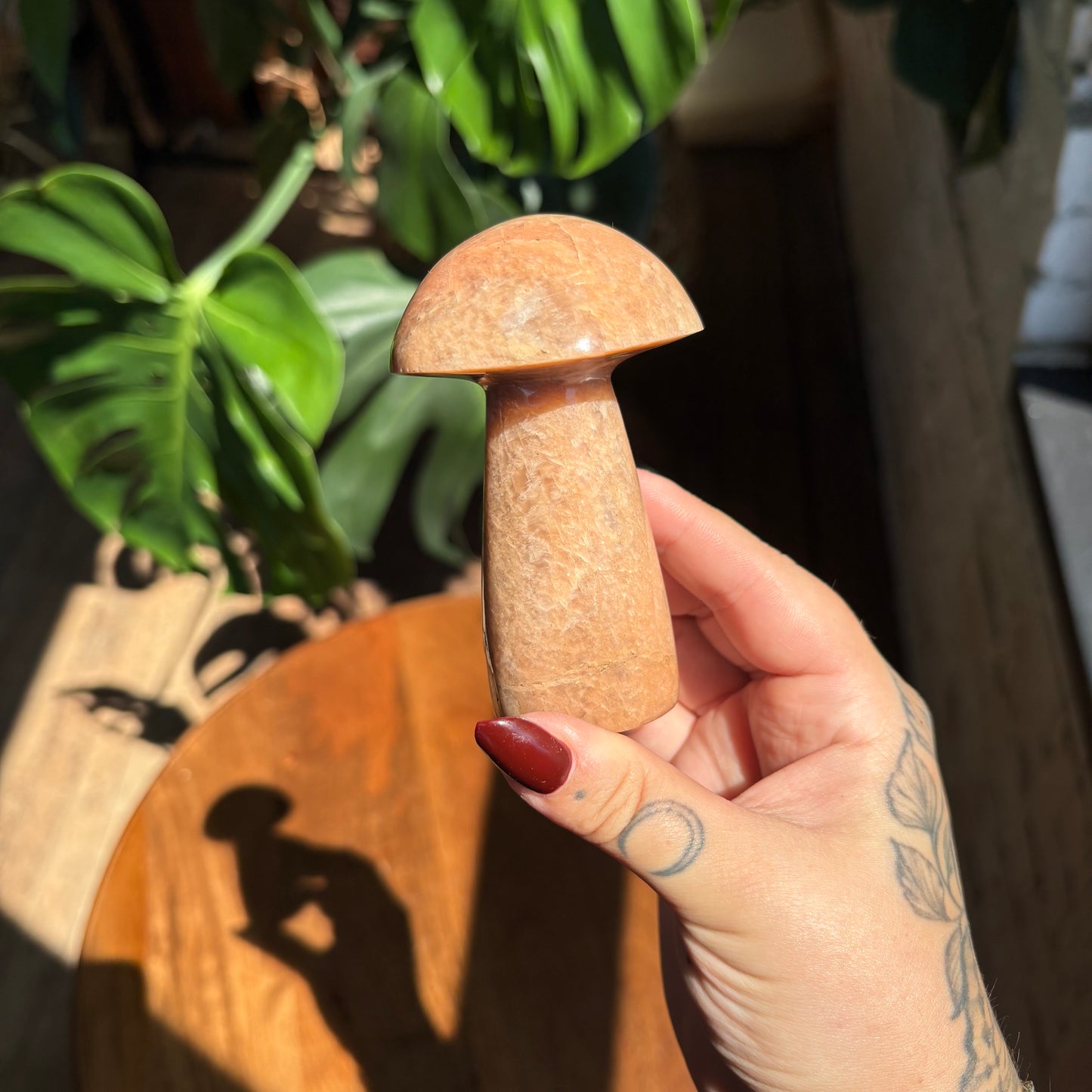 peach moonstone mushroom