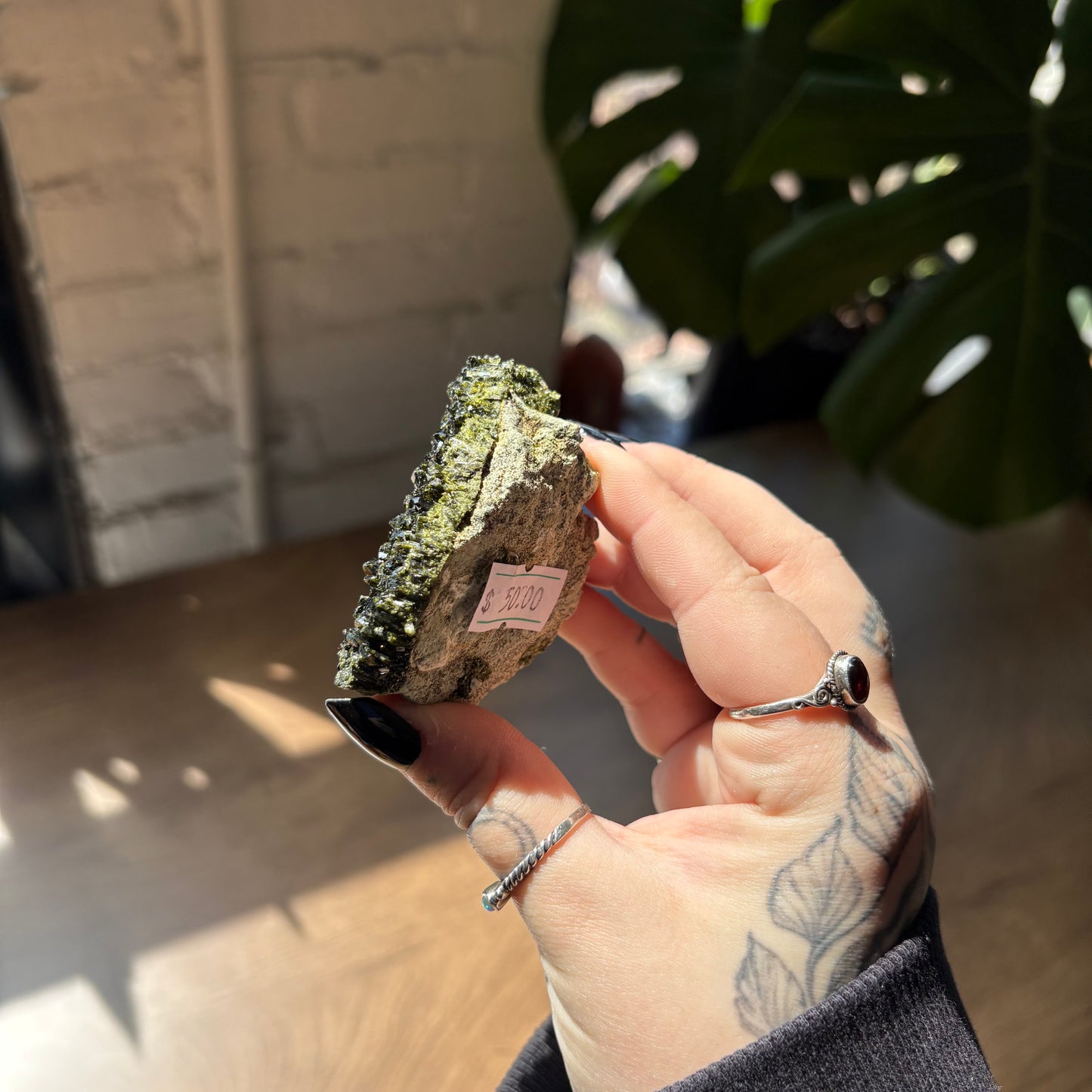 epidote quartz cluster