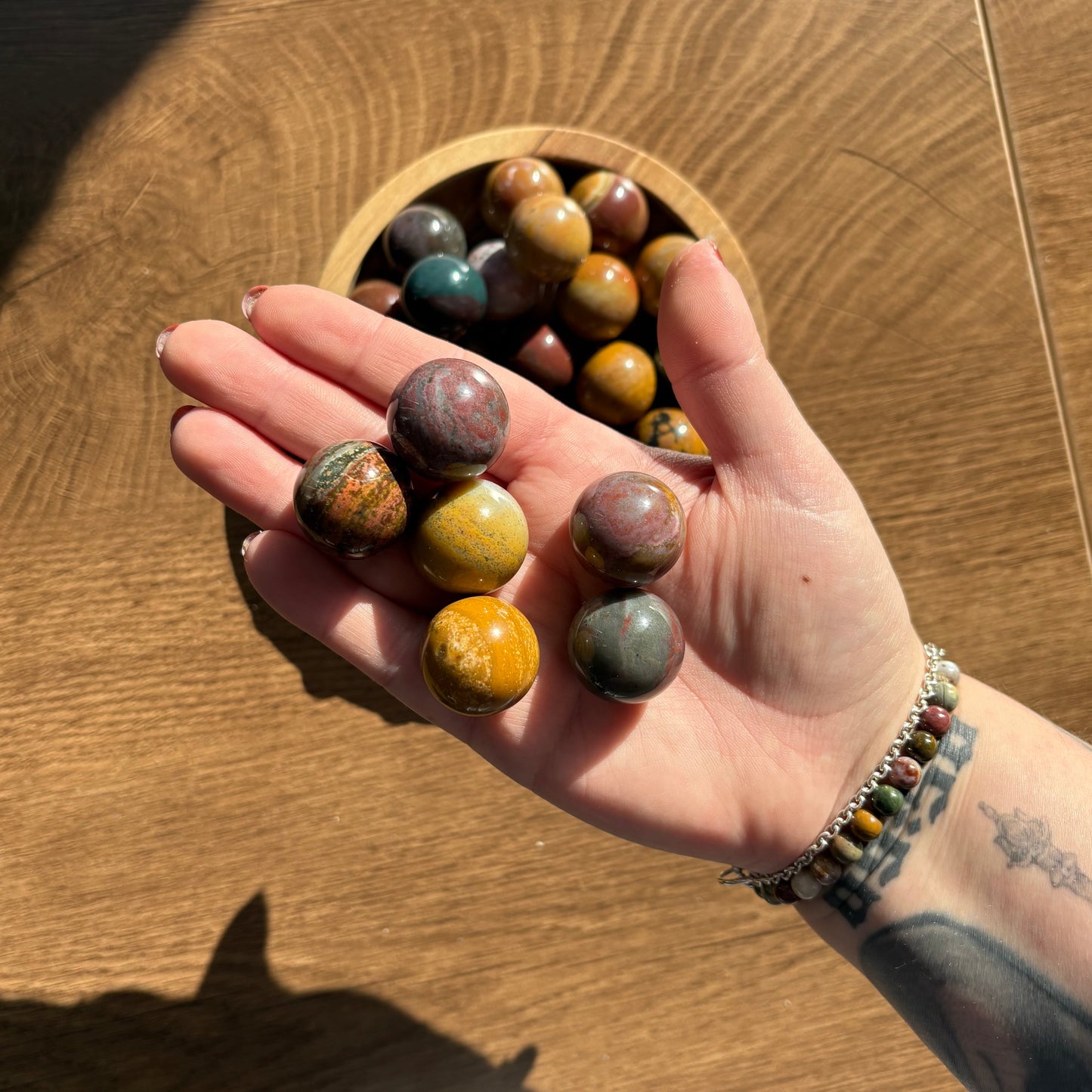 mini ocean jasper spheres