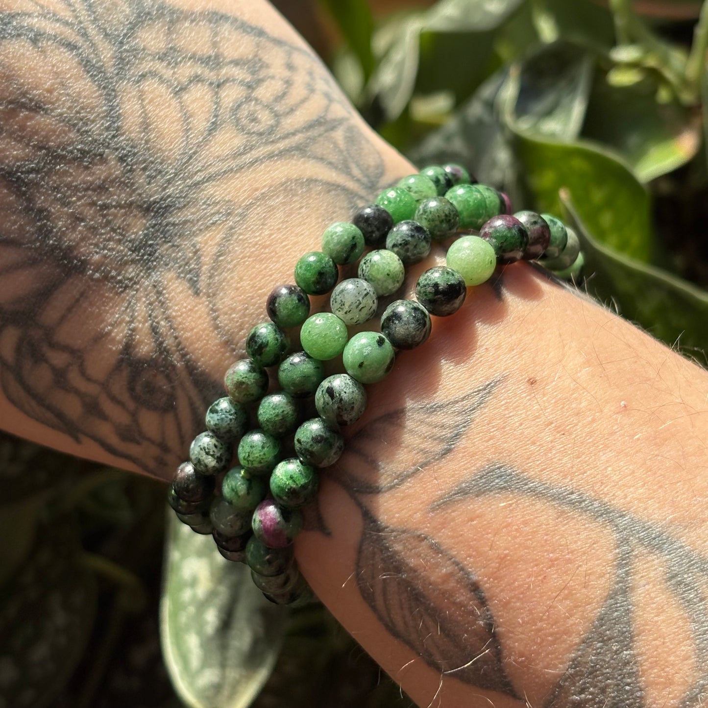 Ruby Zoisite Bracelet