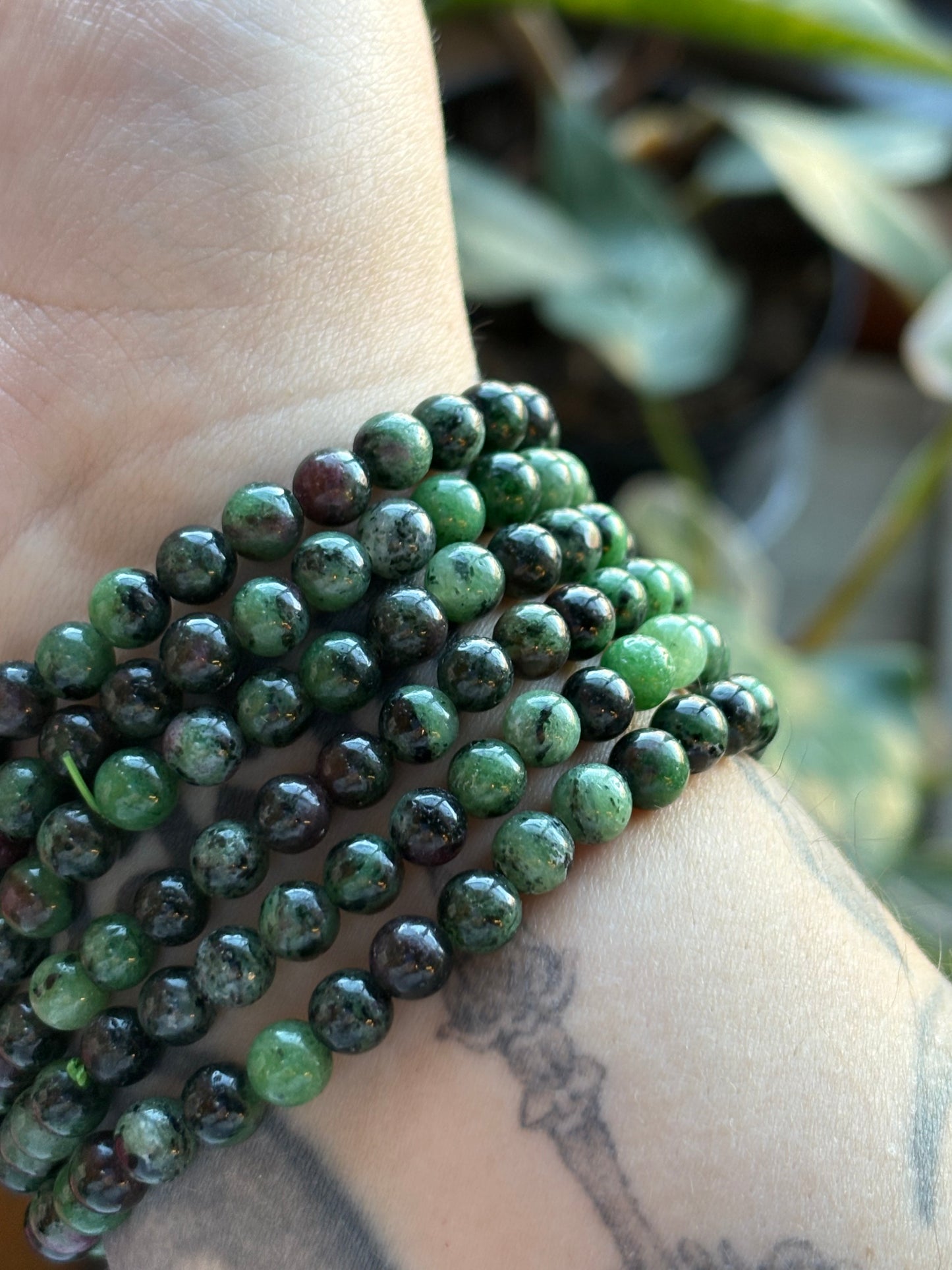 Ruby Zoisite Bracelet