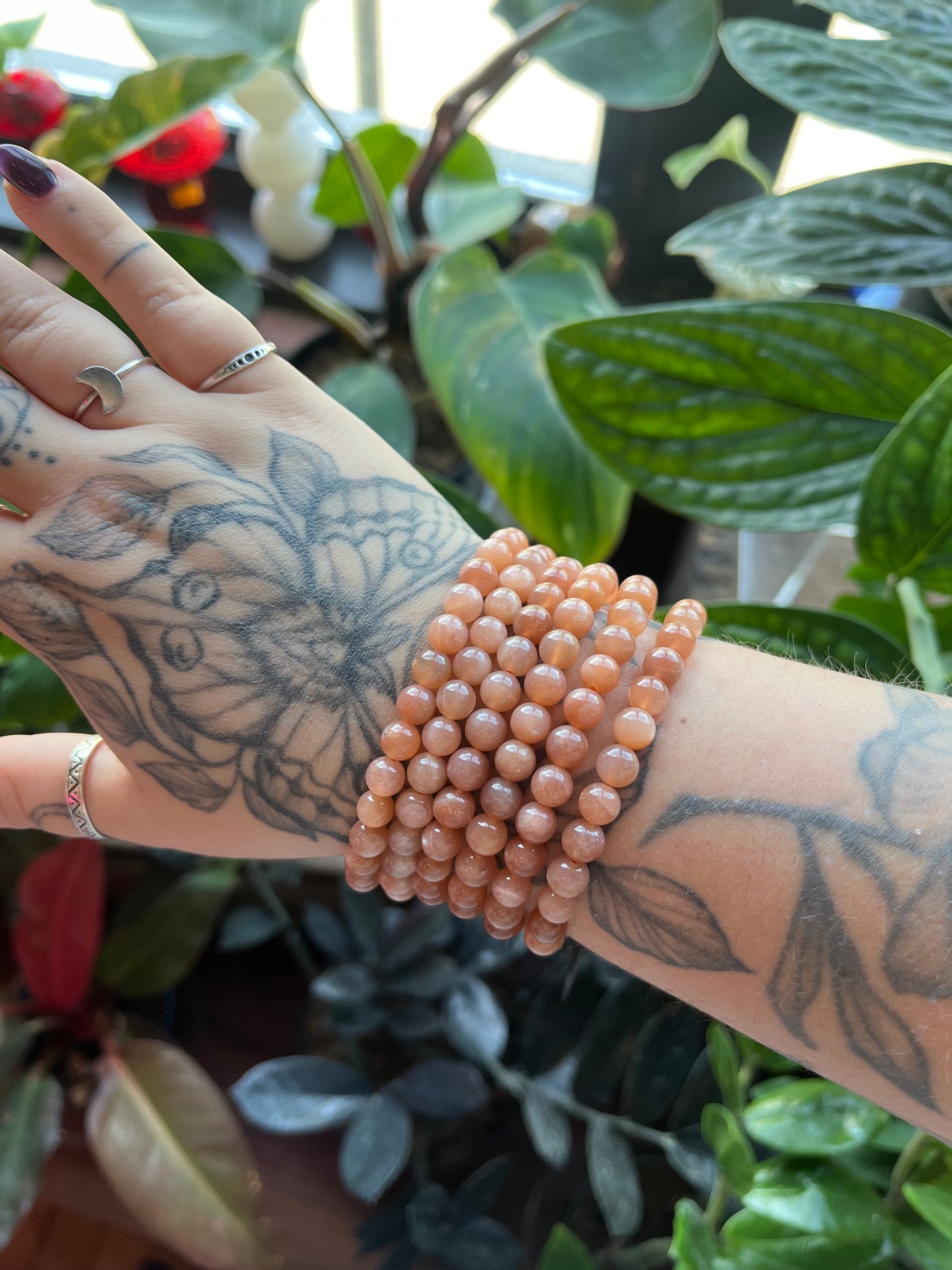 Peach Moonstone Bracelet