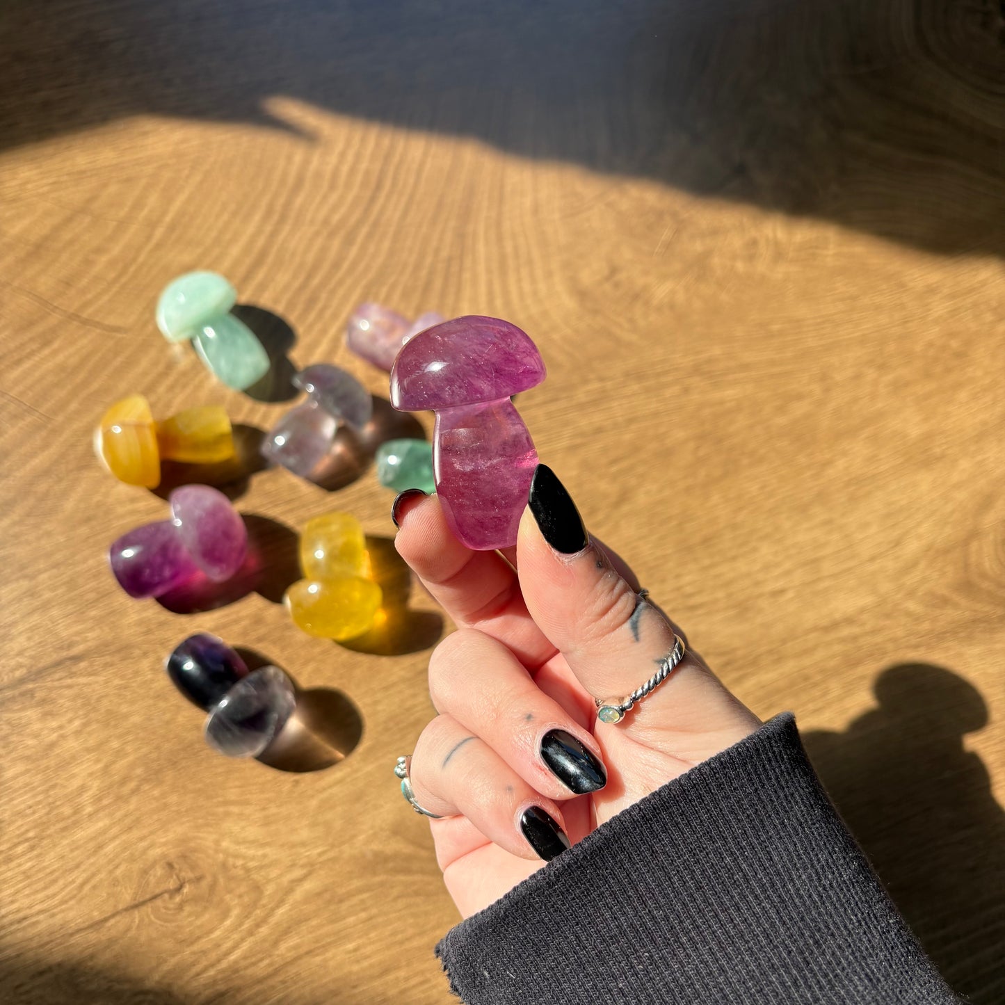 sm fluorite mushrooms