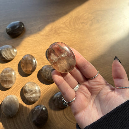 smoky quartz palms