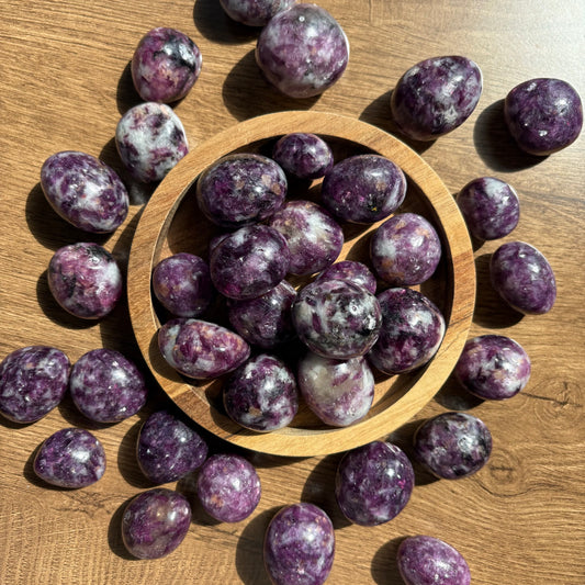 lepidolite w mica tumbles