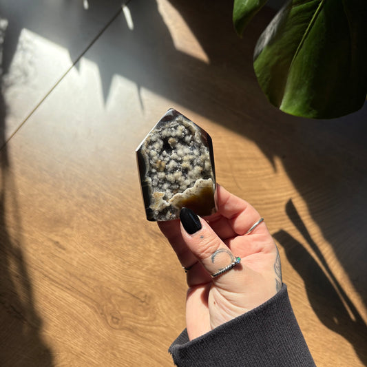 druzy agate tower
