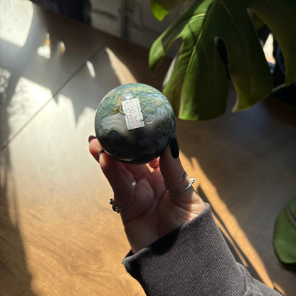 moss agate sphere