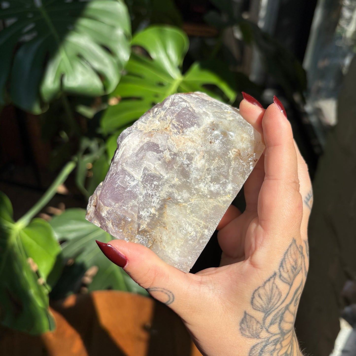 semi polished fluorite