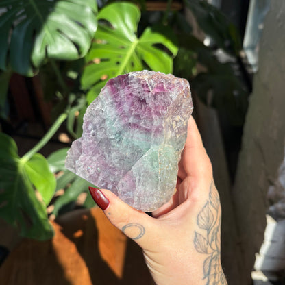 semi polished fluorite