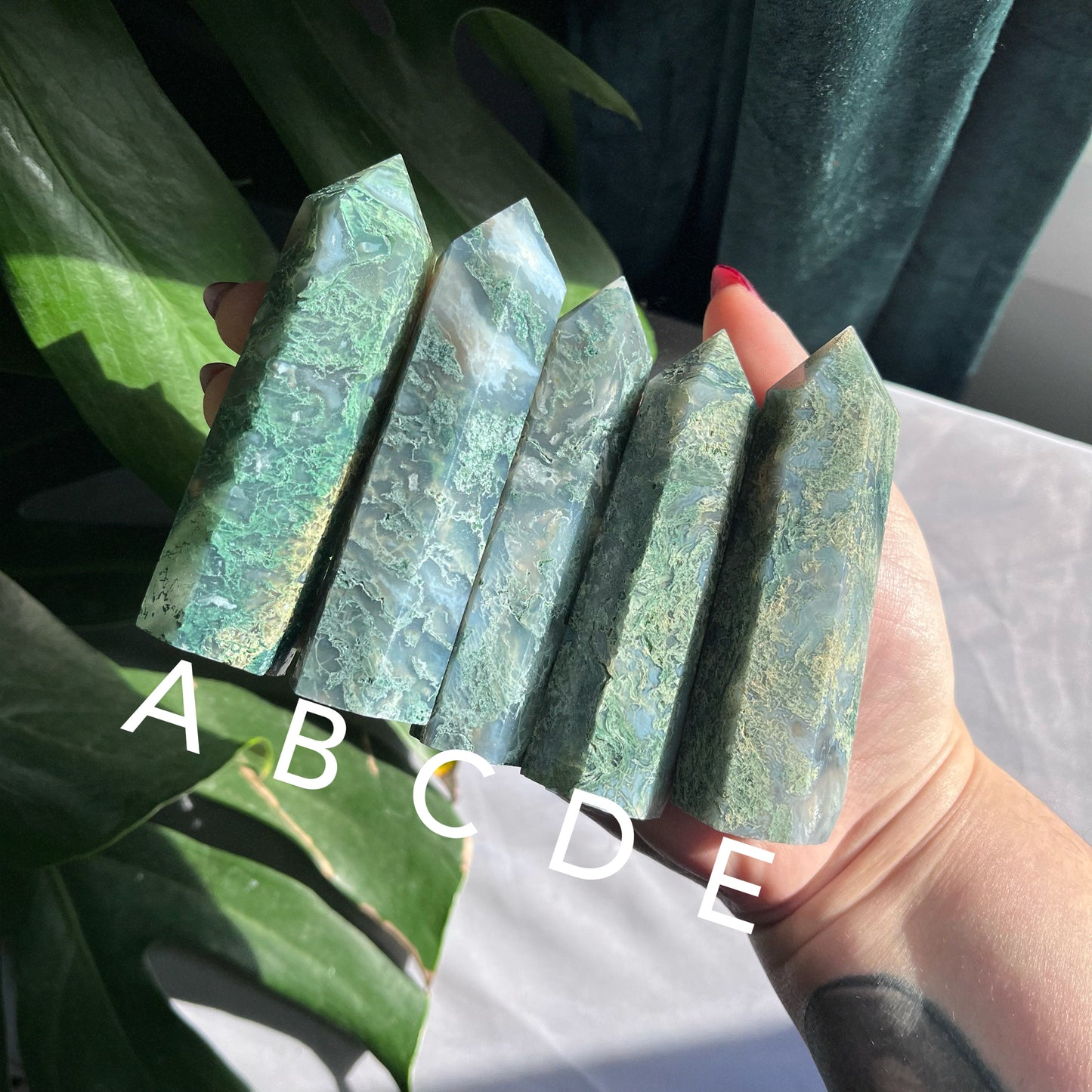 moss agate // point