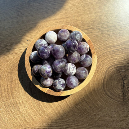 mini amethyst spheres