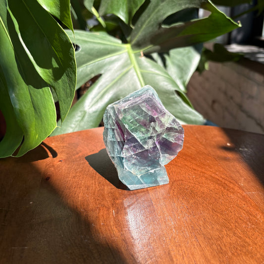 semi polished fluorite