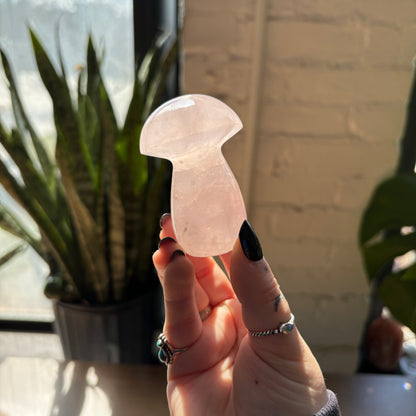 rose quartz mushroom