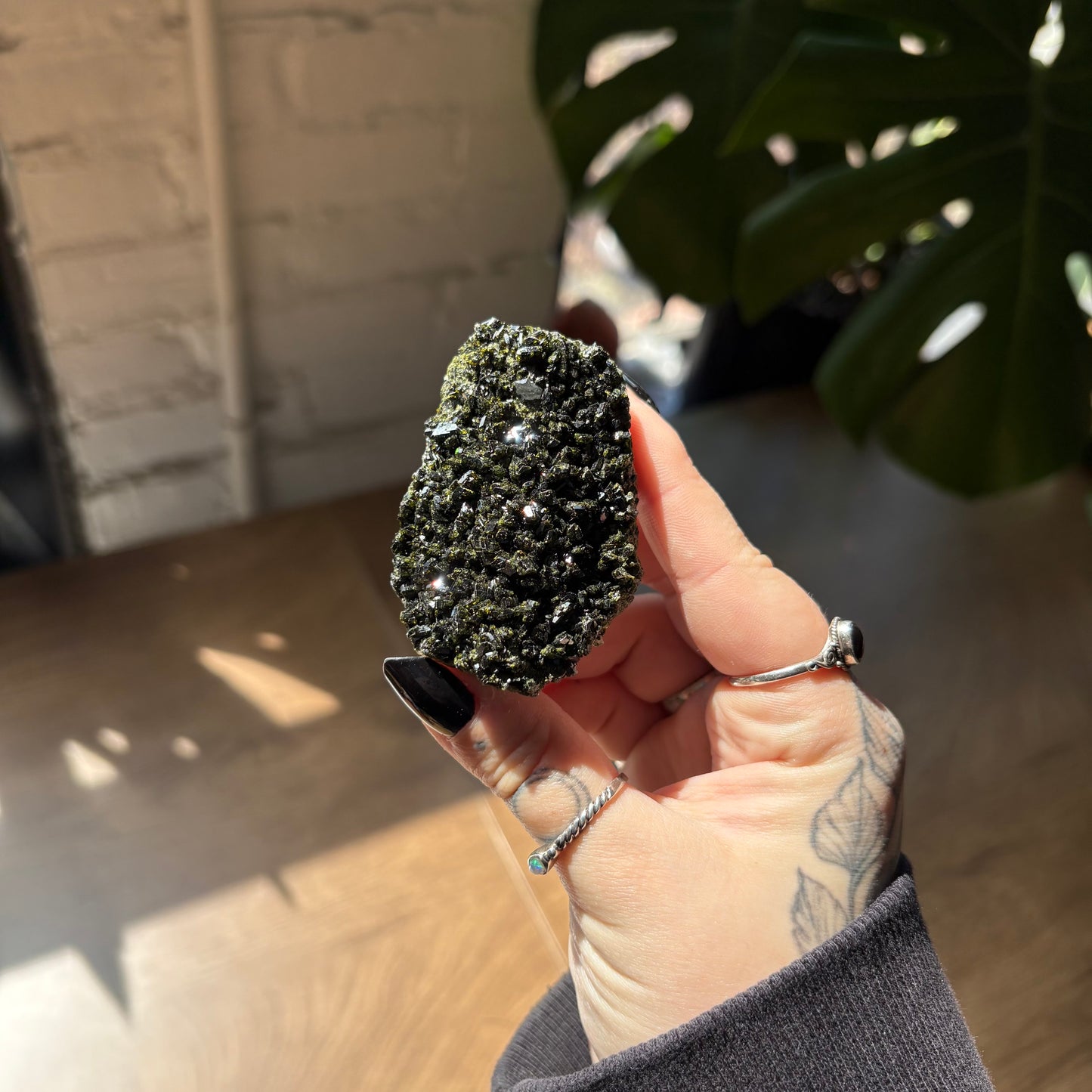 epidote quartz cluster