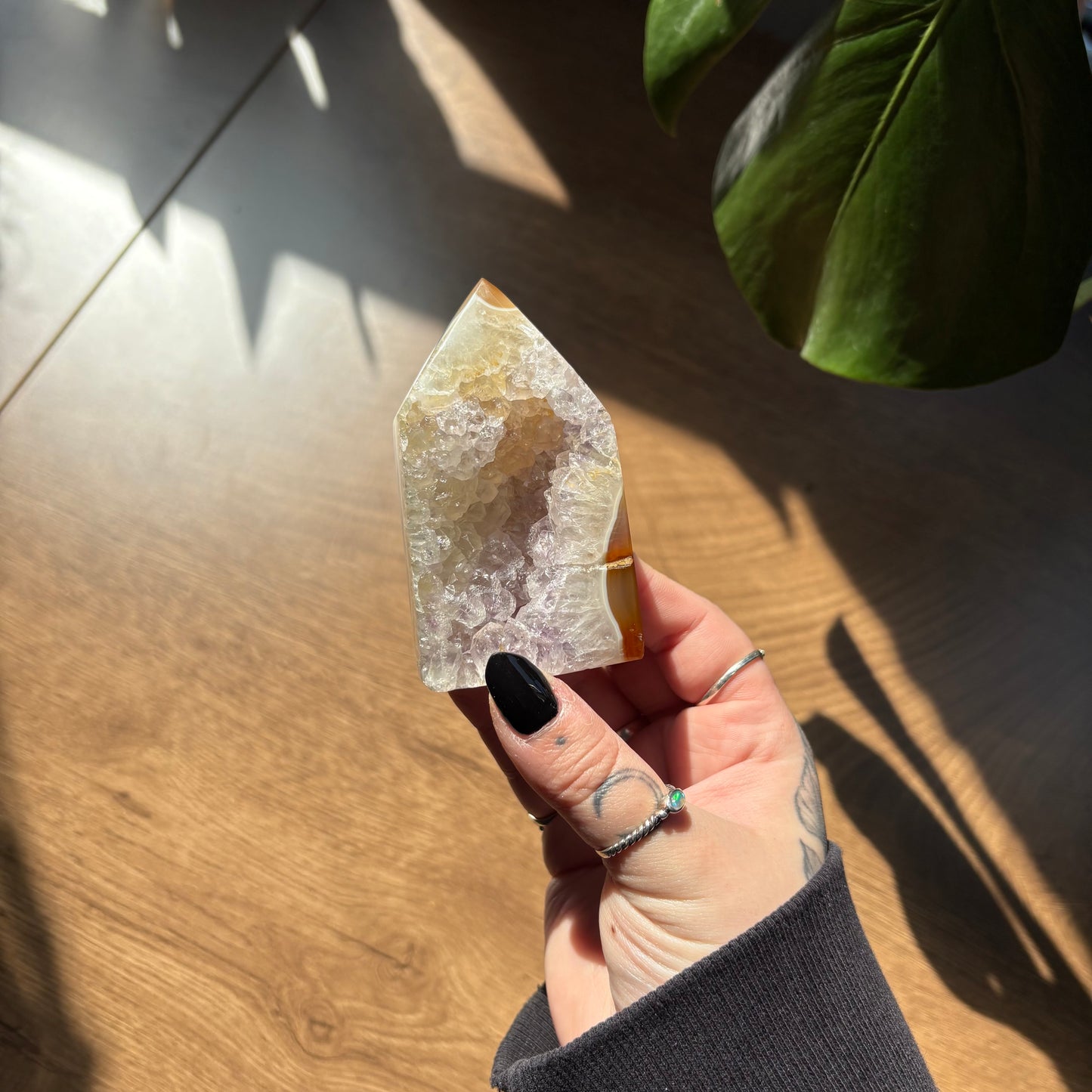 druzy agate tower