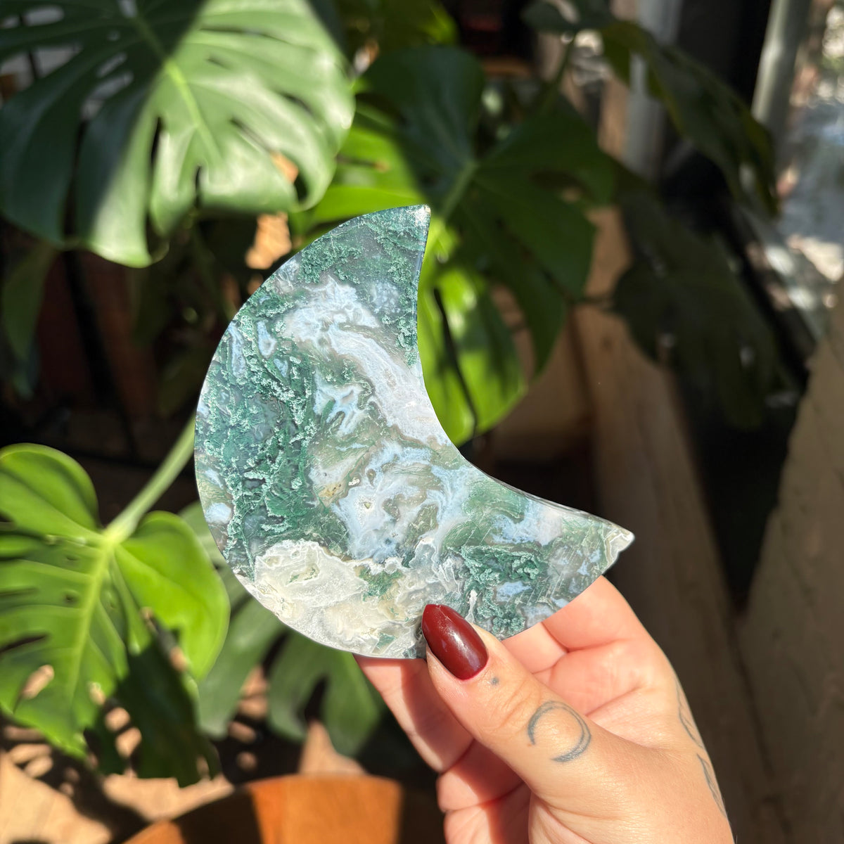 moss agate moon