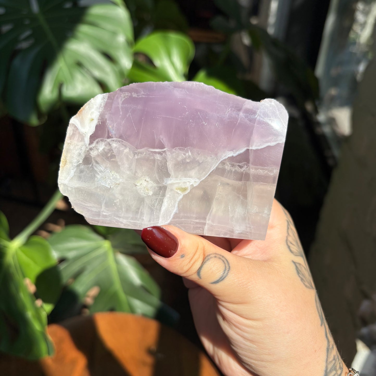 semi polished fluorite