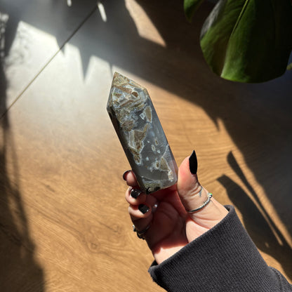 druzy agate tower