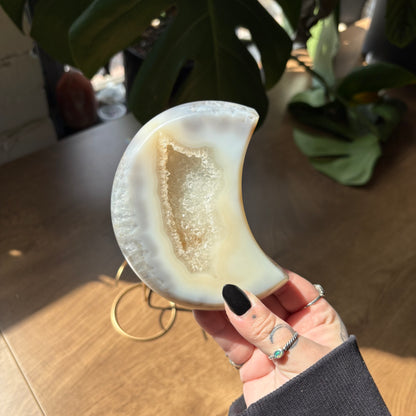 druzy agate moon