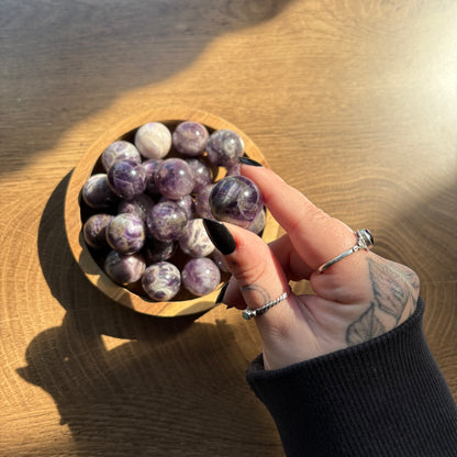 mini amethyst spheres